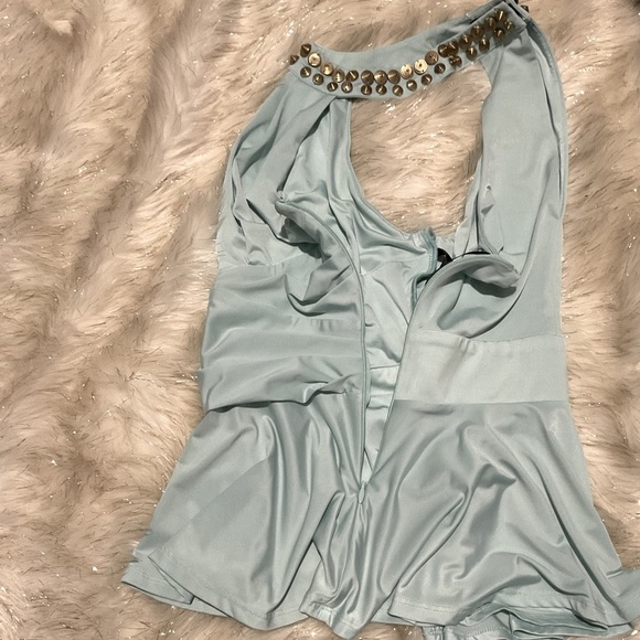 ❌BLUE BEBE HALTER TOP - Picture 4 of 6